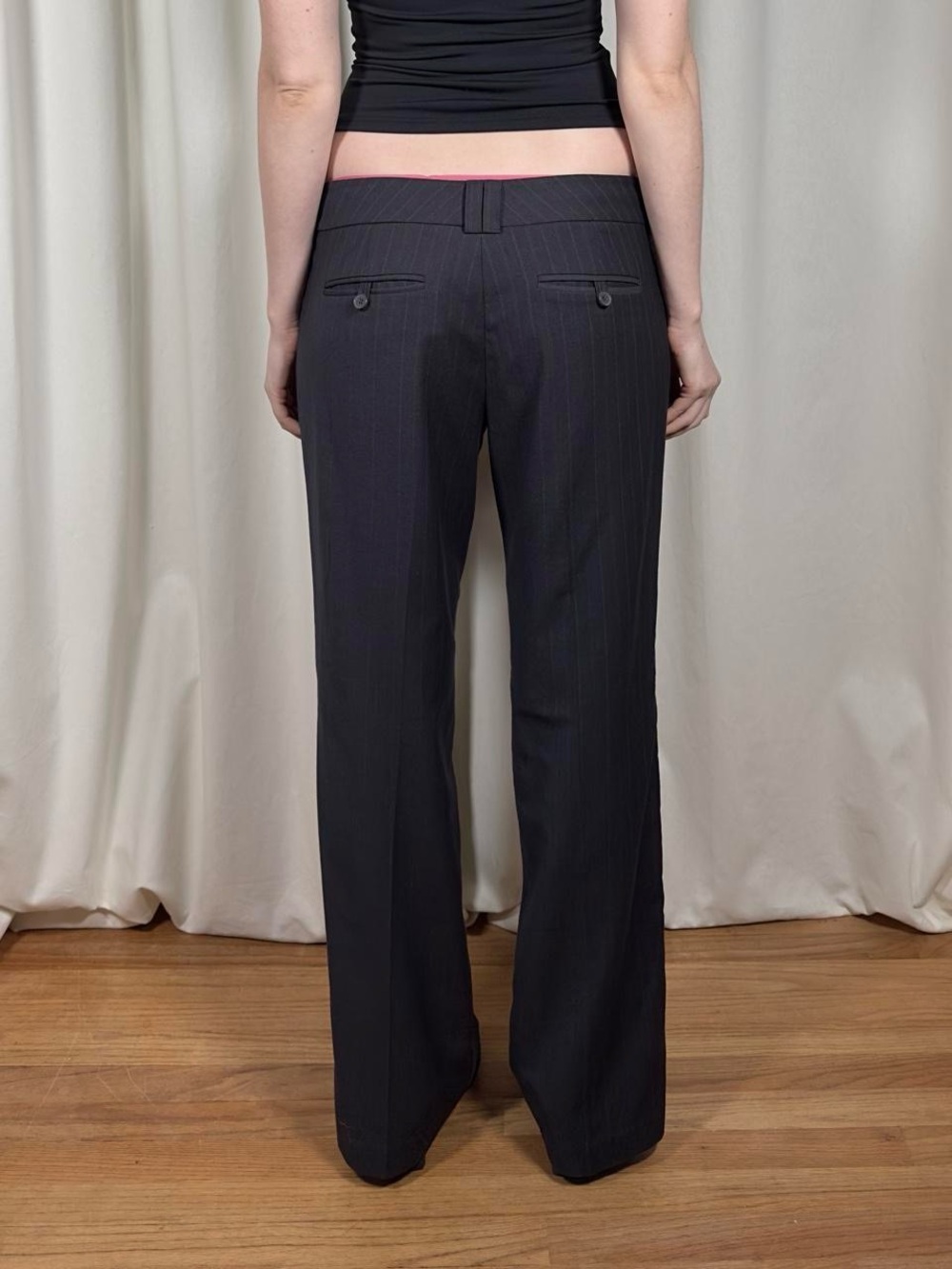 Low Rise Bootcut Pinstripe Pants - Picture 4 of 8